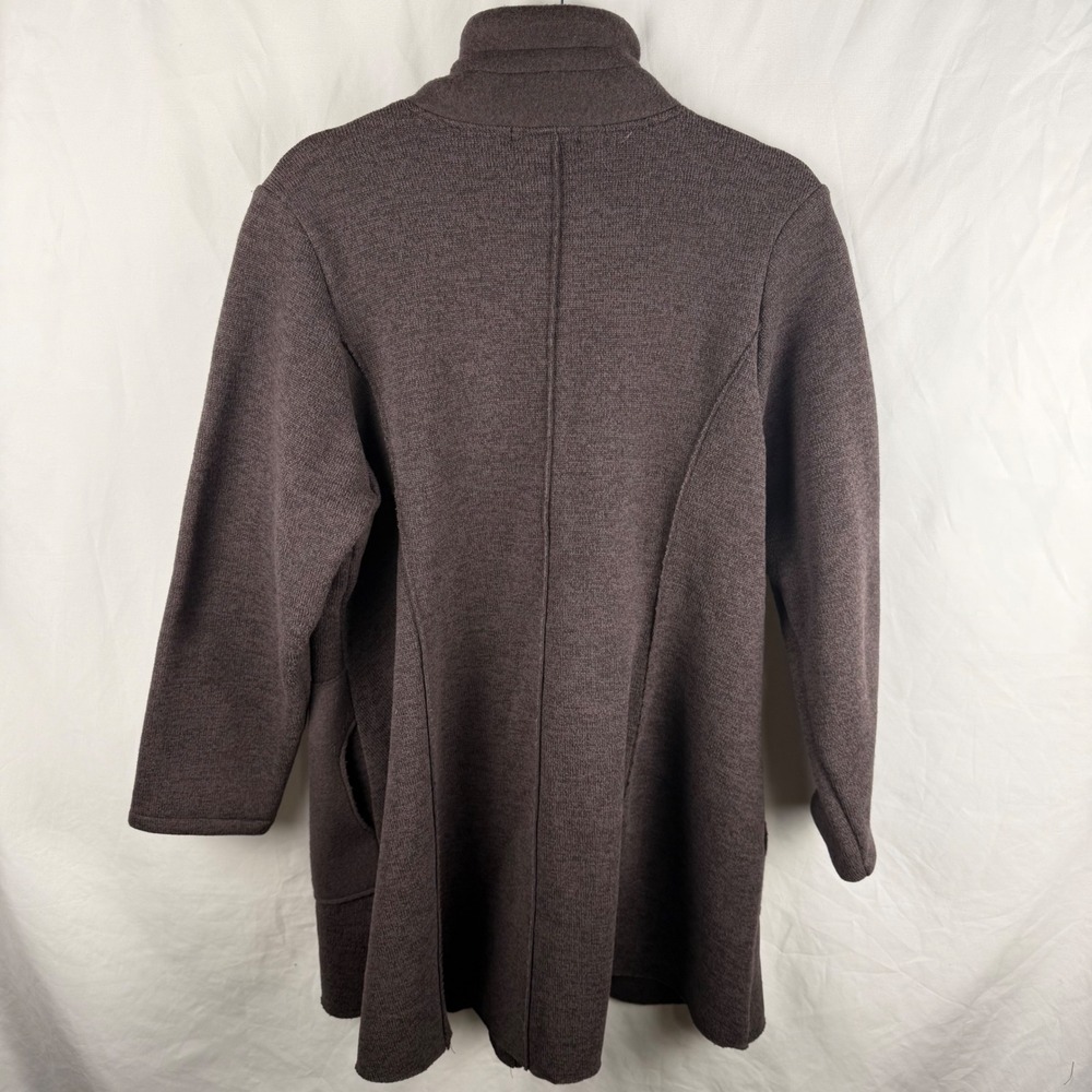 NEW Damee Inc. Women's Gray Polyester Jacket Shacket Large Minimal Lagenlook - Picture 9 of 9
